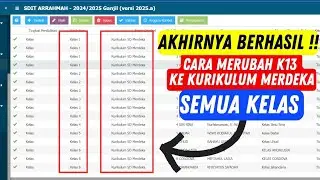 Cara Merubah Kurikulum K13 ke Kurikulum Merdeka | Mudah - Dapodik 2025 a