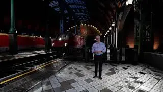 3D/4K Vintage Train Station.  Virtual Reality Demo