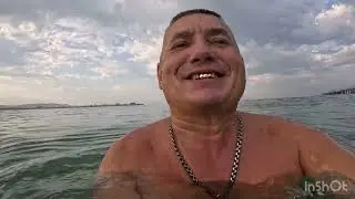 #Анапа.Сегодня 23.08.2024. Чёрное море.Пляж «ЭЛЛАДА». Утро 7.00. Воздух 22. Море 26. Купание.