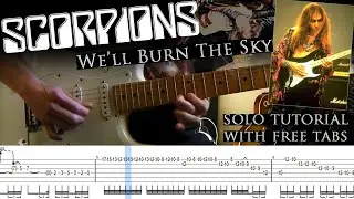 Scorpions - We'll Burn The Sky second to last guitar solo lesson (with tablatures and backing tracks