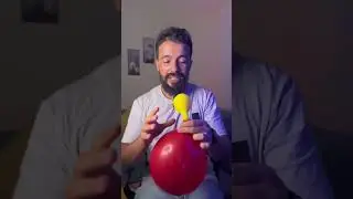 لماذا انتقال الهواء من بالونة صغيرة إلى كبيرة🎈🧪#تجارب_فيزياء #انتقال_الهواء #ضغط_الهواء #بالونات