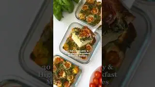 Healthy Breakfast Meal Prep: Pesto Egg Bakes😍 