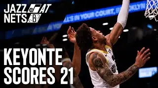Keyonte George goes for 21 vs Nets | UTAH JAZZ