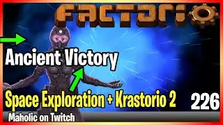 ⚙️Factorio ➡️ Ancient Stargate Victory ✅  ➡️Space Exploration + Krastorio 2 🏭⚙️| Gameplay