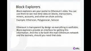 W3L X SCA Bootcamp - Block Explorers