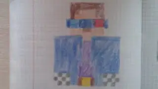 как рисовать шеди мена из Minecraft по клеточкам