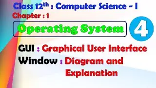 12th Computer Science Paper-I : Chapter-1 | Operating System | Graphical User Interface GUI | Window