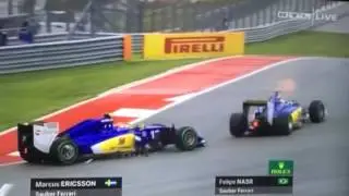 Formula 1 Sauber Team Crash GP USA 2015