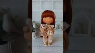 Текстильная кукла ручной работы #текстильнаякукла