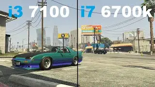 gaming on i3 7100 vs i7 6700k