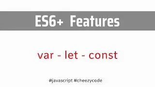 Let vs Const | ES6 Features | JavaScript Tutorial | In Hindi