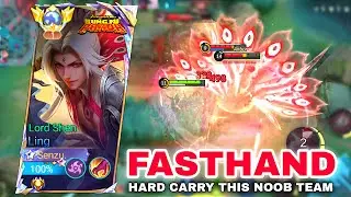 LING LORD SHEN FASTHAND - HARD CARRY THIS TEAM - Top Global Ling Gameplay Mobile Legends