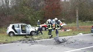 Schwerer Verkehrsunfall auf B32 bei Altshausen – Mann muss reanimiert werden