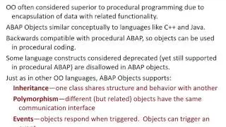Lecture 14, ABAP Objects, part 1