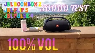 JBL Boombox 2 | JBL Flip 5 | JBL Pulse 4 | Sound test - 100% volume