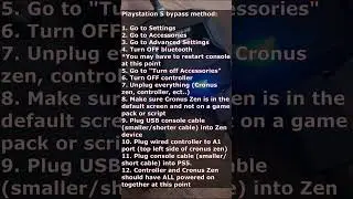 Cronus Zen PS5 Bypass method quick walk through