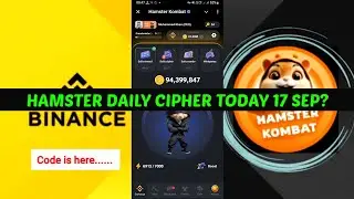 Hamster daily cipher today 17 Sep | hamster daily cipher code | hamster kombat daily cipher