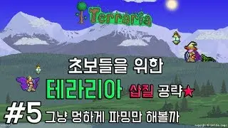 [테라리아 공략] 초보들을 위한 공략(는 뻥:혼자 놀기) #5 그냥 멍하게 파밍만 하기..