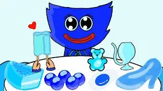 Huggy Wuggy Blue Asmr Mukbang Animation 💙