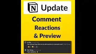 Reactions to Comments - Notion Updates