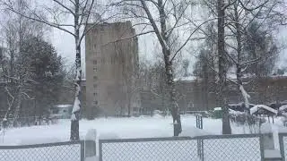 Двор Калинина 15 после сноса д/с Белочка и до начала строительства нового здания. Зима 2018 г.