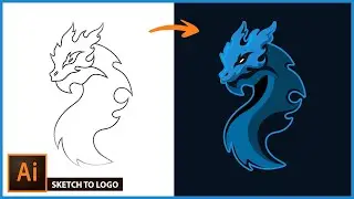Dragon Logo Design Tutorial : Create Vector Logo from a Sketch