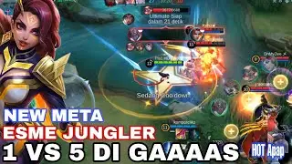 TUTORIAL CARA MAIN ESMERALDA JUNGLER 2024 (1 VS 5 DI GAAAAAS) | BEST BUILD ESMERALDA 2024 | MLBB