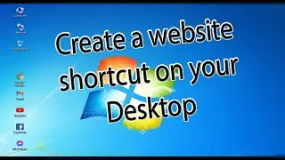 How do I create a website shortcut on my desktop?