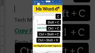 MS WORD SHORTCUT KEYS WITH LETTER "C" #msword #mswordshortcut