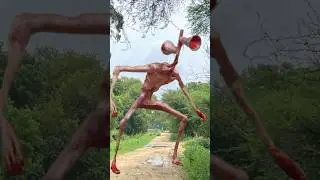 Siren Head Chase in real life 🚨 omg 😱 #siren #sirenhead #shorts #drone