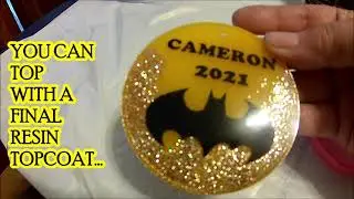 A RESIN SHORT:  BATMAN ORNAMENT NUMBER 1 - FOR MY GRANDSON