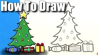 How To Draw a easy Christmas tree