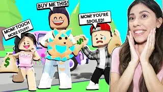 MY KIDS BUY ME EVERYTHING I TOUCH in Adopt Me! - Roblox