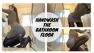 The Most Satisfying Hand Washing Bathroom Floor ASMR