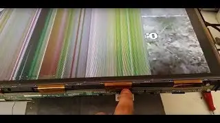 PHILIPS 37PFL9604H/12 LCD. repair Screen Fault. Photo on screen on the right. White with many lines.