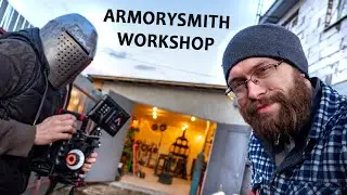 Workshop tour. Air exhaust for polishing, forging press...