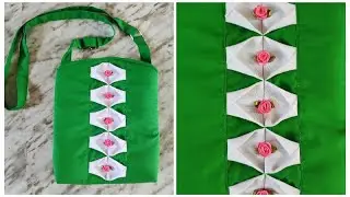 Reciclaje de Telas: Bolso con Rositas #Tutorial