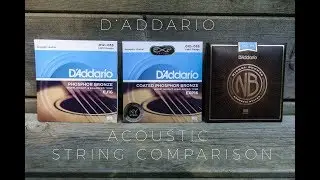 D'Addario Acoustic Guitar string comparison EJ16 vs EXP16 vs Nickel Bronze