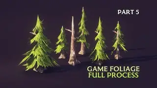 3d Foliage for games | Texturing Game-Ready Lowpoly Pine Tree Substance Designer & Blender (Part 5)