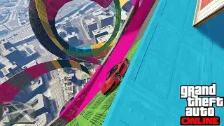 УГАРНЫЕ ЭКСТРЕМАЛЬНЫЕ ГОНКИ В GTA 5