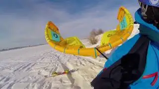 Минутка зимнего кайтинга