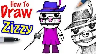 How to Draw Zizzy | Roblox Piggy