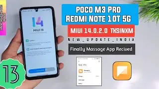 Poco M3 Pro /RedmiNote 10T 5G MIUI 14.0.2.0 New Update Rollout With Xiaomi Official Massage App 😍