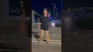 Shuffle choreo at night city