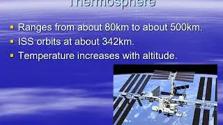PHYS 1404 Mesosphere, Thermosphere, and Exosphere
