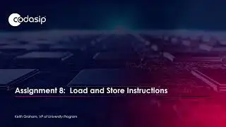 Assignment 8: Load and Store Instructions