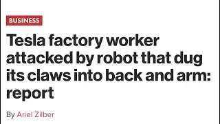 Tesla worker attacked by robot