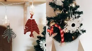 DIY Новогодние украшения в технике макраме (елочные игрушки макраме)