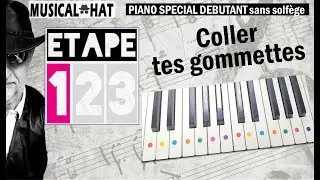 TUTO piano débutant : Etape 1 coller les gommettes