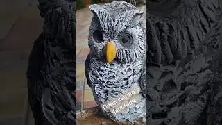 пень кашпо с филином
